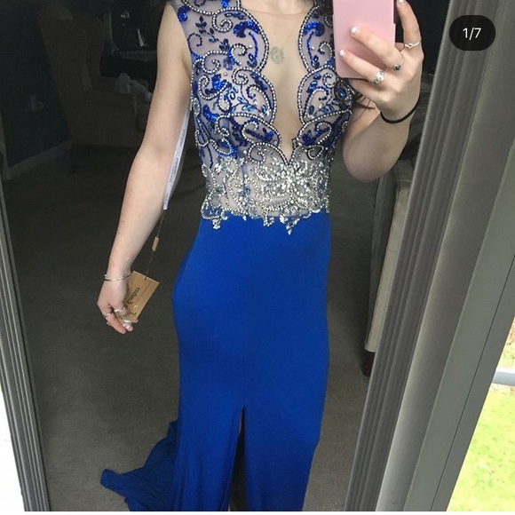 Blue prom dress - Picture 2 of 2